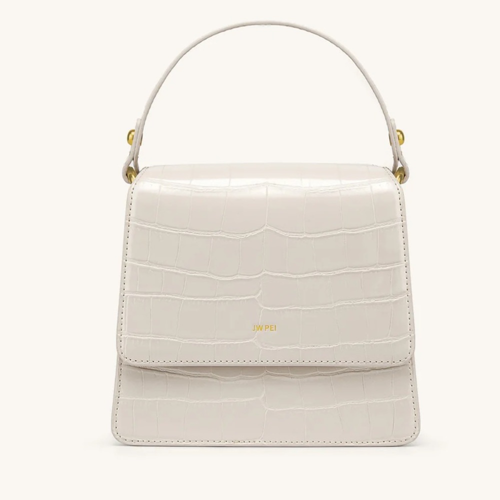JW PEI FAE Top Handle Crossbody - Ivory Croc